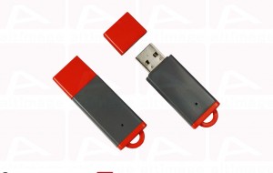 Custom grey and red usb key