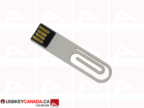Custom white paper clip usb key