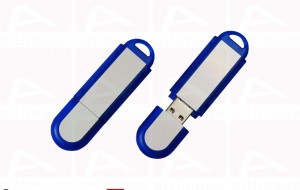 Custom sliver and blue usb key