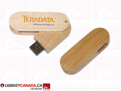 Custom usb key Teradata wood