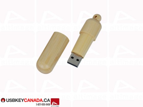 Custom rounded USB Key wood