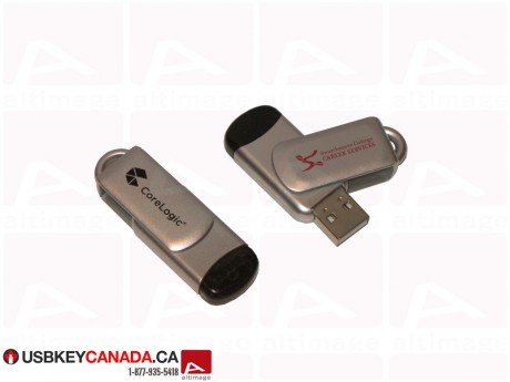 Custom slide USB Key grey
