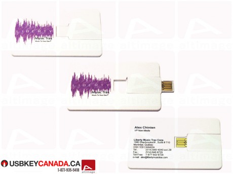 Custom USB Card plastic white