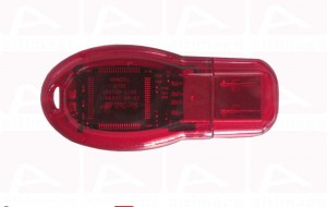 Custom plastic usb key red