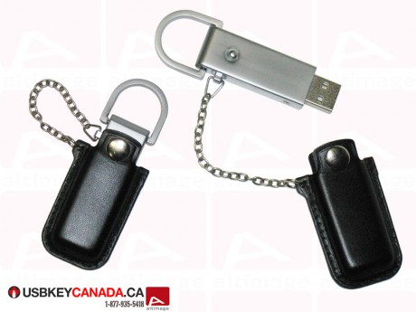 Custom USB Key with leather cap