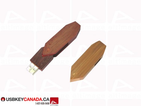Custom geometric USB Key wood